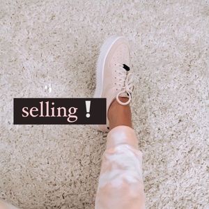 Lightly worn pink Air Force ones